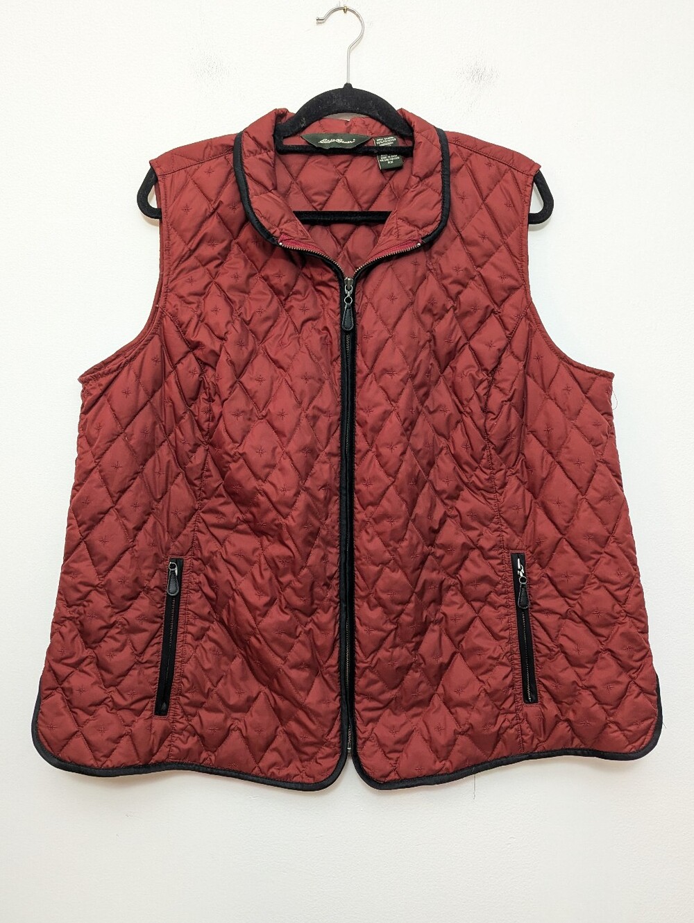 Vintage Eddie Bauer Premium Goose Down Red Quilted Puffer Vest 2X